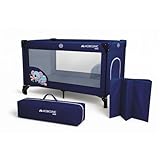 Mobiclinic®, Reisebett, Tragetasche, 2 in 1, Ultrakompakt faltbar, Herausnehmbare matratze, Mofli, Bis zu 15kg, Atmungsaktives gewebe, Seiteneingang mit reißverschluss, Baby laufstall (dunkelblau)
