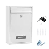 Wandbriefkasten, Briefkasten für außen, wasserdichter Wandpostkasten für Briefe Stilvolle sichere Postbox für Zuhause und Büro