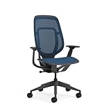 Karman Steelcase Ergonomischer Bürostuhl, höhenverstellbarer Stuhl mit Baltic-Blau Bezug