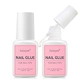 Sularpek Nagelkleber, 2 Stück 8g Nagelkleber Für Kunstnägel, Extra Stark Tipkleber, Kleber für Press on Nageltips, Nail Glue Für Eingerissene Nägel, für Kunstnägel, Falsche, Naturnägel, Strasssteine