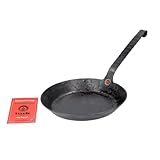 Turk 65526 Eisenpfanne mit flachen Hakenstiel freiform warmgeschmiedet, Durchmesser 26 cm