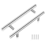 simarro Griffe für Küchenschränke,2Stück Küchengriffe Schrank Schublade Türgriff Stangengriff Möbelgriffe Edelstahl Küchenschrankgriffe Gebürstet Schrankgriffe Garderobengriffe(Bohrlochabstand: 128mm)