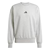 adidas Herren Essentials FEELCOZY Fleece Sweatshirt, medium Grey Heather/Black, XL