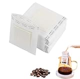 Kaffee Filter,30 Stück Drip Coffee Bag,Tragbare Kaffee Papier,Kaffeefilter Camping,Camping Kaffeefilter,Hängende Ohrtropf Kaffeebeutel für Meisten Tassen,Klappbar für Zuhause,Reisen,Camping,Büro(Weiß)