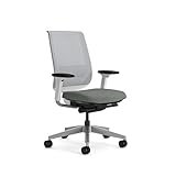 Steelcase Reply Air Ergonomischer Bürostuhl mit höhenverstellbaren Armlehnen und Lumbalstütze Grün, 66 x 58.5 x 100.5