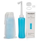 Po Dusche XL 500ml Intimdusche mit 13-Loch-Düse – Doppelt so viel Volumen wie vergleichbare Bidets – Sanfte Reinigung nach Geburt, bei Hämorrhoiden & unterwegs – Mit Beutel & Staubschutz