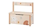 Generisch Truhenbank Kinderzimmer mit Stauraum & Unterwassermotiven, 60 kg belastbar (Beige)