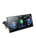 CENAP Head Up Display Für Tesla Für Modell 3 Für Modell Y Touchscreen Drahtlose Carplay Unterstützung OTA 8,9 Zoll Screen-Dashboard Cluster Instrument Digital Dashboard (Size : 1 Front View Camera)