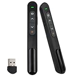 Wireless Presenter Pointer 100M, Powerpoint Pointer mit USB Bluetooth, Hyperlink, Volumen Kontrolle, Präsentationsfernbedienung für Präsentationen Konferenzen Vorträge Präsentationsklicker