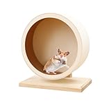 15cm Holz Hamsterrad Leise Laufrad, Holzlaufrad Trainingsspielzeug für Hamster Rennmäuse Totoro Eichhörnchen Chinchillas und andere Kleintiere, Sicheres & Langlebiges Nagerzubehör