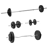 Langhantel und Kurzhantel mit Gewichten 60 kg, Chaduof Hanteln Set, Kurzhanteln, Dumbbells, Hantelset, Kraftraining, Strength Training Equipment, Gewichte Set 3145027