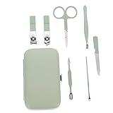 OUNONA 1Satz Multifunktionales Maniküre Set für Zuhause Teiliges Nagelpflege Set Matcha Nagelknipser Augenbrauenpinzette und Ohrreinigungswerkzeug