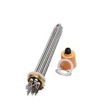 tianwandong 110V 220V 380V Warmwasser-Widerstandsheizelement Sofortbrennkanalheizung 3KW 6KW 9KW 12KW for Solarbadsystem(DN32,110V_6KW 240MM)