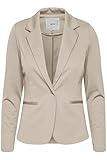 ICHI IHKATE BL Damen Blazer Kurzblazer Jacke Ein-Knopf-Blazer mit Stretch und Reverskragen, Größe:XL, Farbe:Doeskin (151308)