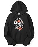 ADRO Herren Sweatshirt mit Kapuze aus Baumwolle, Schwarz , 40