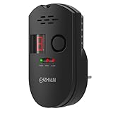 CHZHVAN Gasmelder Plug-in mit akustischem Alarm und LED, Digitalanzeige - Methan, Propan, Butan für Küche, Krankenhaus, Garage - LPG/Erdgas/Kohlendioxid-Gas-Lecksucher