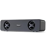 Elimavi PC Lautsprecher, 2.0-Kanal-Computer-Soundbar, tragbarer Lautsprecher mit USB-Stromversorgung, 3,5-mm-Audioeingang, Plug-and-Play, geeignet für Monitore, Laptops, Spiele, Desktop-Computer