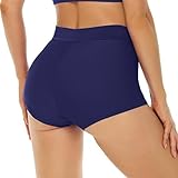 Badeshorts Damen Badehose Kurze Shorts Schnell Trocknende Boardshorts Bikini Hotpants Bauchkontrolle Schwimmshorts Bademode S-XXL