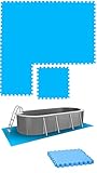 eyepower 8 Große Matten: 1,9m² Poolunterlage 50x50 Antirutschmatte Boden Poolmatte - Pool Unterlage Outdoor Matte Poolunterlage Matten - Platten für Pool Schutzmatte unter Pool Bodenmatte Pool Outdoor