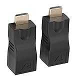 Sunicon HDMI Extender, 2 x HDMI 30 m auf RJ45 Netzwerkkabel Extender Konverter Repeater über CAT-5e CAT6 für PS3 TV 4K 2K PC Projektor Computer HD EVD usw