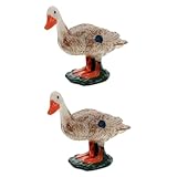 Cabilock 2 Stück Simulation Entenküken Modell Tier Spielzeug Rasen Statuen Mini Tiere Dekor Kleine Ente Skulptur Gans Figur Ornament Winzige Ente Ornament Teich Dekoration Mini Tierfiguren