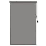 FIVMEN Senkrechtmarkise Außen 160x250 cm Aussenrollo Wetterfest Sonnenschutz mit Handkurbel Sonnenschutzrollo Balkonrollo 160 cm Breit Balkonschutz Balkon Sichtschutz für Terrasse Garten, Grau