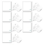 NineLeaf Funksteckdosen mit fernbedienung,7 Steckdose mit 7 Schalter,100m Fernbedienungsreichweite, 15A/1500W Hohe Ausgangsleistung Kompatibel mit Den Meisten Haushaltsgeräten,Weiß