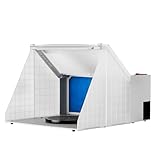 Wiltec Airbrush Absauganlage 4 m³/min, zur Absaugung von Farbe Farbnebel Sprühnebel Filter, mit LED Beleuchtung, Drehregler, regulierbar, Lackierkabine für Airbrush-Arbeiten