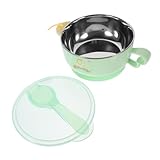 SOIMISS 1 Satz Rutschfesten Bowls mit Löffeln Farblich Muster Zufällig für Beikost und Selbstständiges Essen Zufällige Farbe Zufällige Farbe