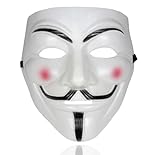TK Gruppe Timo Klingler Vendetta Maske als Kostüm Accessoire für Damen & Herren, Kinder & Erwachsene an Anonymous Halloween & Fasching & Karneval