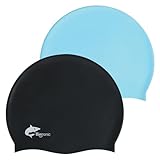 Flintronic Badekappe,Silikon Badekappen Badehaube Schwimmhaube Erwachsene Unisex Bademütze für langes Haar hypoallergene wasserdichte Schwimmkappen für Herren Damen