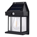 Solar Außenwandleuchten - LED -Lampen mit wasserdichtem Bewegungssensor für Garten | IP65 Zaunwandlaterne, automatische Sonnenbeleuchtung für Terrasse, Terrasse, Allée, Balkon