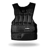 GymBeam Gewichtsweste - Effektives Fitness-Accessoire, mit Klettverschluss, anpassbares Gewicht, verbessert die Intensität und Kalorienverbrennung beim Kraft- und Gewichtstraining Schwarz (15 kg)