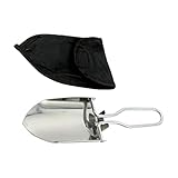 Luxshiny Faltbare Gartenschaufel Outdoor Werkzeug mit Aufbewahrungstasche für Gartenarbeit Jäten und Graben Multifunktionale Klappschaufel für Unterwegs