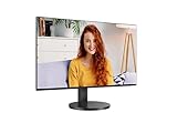 AOC Q27B3CF2-27 Zoll QHD Monitor, Lautsprecher, höhenverstellbar, HDR10 (2560x1440, 100Hz, 1x HDMI 1.4, USB-C (65W PD), USB Hub) schwarz