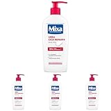 Mixa Body Milk für sehr trockene und rissige Haut, Regenerierende Bodylotion gegen Juckreiz, Mit Urea und Panthenol, Urea Cica Repair +, 250 ml (Packung mit 4)