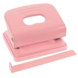 Hemobllo Tischlocher mit 2 Löchern Manueller Loseblattlocher aus Kunststoff und Metall 6mm Lochgröße Langlebiger Papierlocher für Büro Schule und Bastelarbeiten