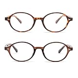 FEISEDY Vintage Oval Blaulichtbrille Damen Herren Computerbrille Blaulichtfilter Nerdbrille B0242