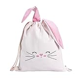 Turnbeutel, Einziehbar Vlies Turnbeutel Damen, Strand-Gym-Tanzen Schön Turnbeutel Kinder, Hohe Kapazität Hasenohren Turnbeutel Mädchen