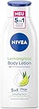 NIVEA Lemongrass Body Lotion, Körperlotion mit erfrischendem Lemongrassduft, Körpercreme mit 5in1 Pflege Formel für 48h Feuchtigkeit (400 ml)