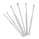 HEMOTON Edelstahl Ohrenschmalz Entferner Rostfreie Ohrreinigungswerkzeuge mit Glatter Oberfläche Effektive Ohrwachs Entfernung für Trockene und Ölige Ablagerungen Sichere Ohrenpflege