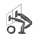 SSDZVTRE F160 unterstützt USB3.0 27-Zoll 2-9 kg Dual-Monitorständer, geeignet for nicht poröse Luftdruck-Luftunterstützung TV-Ständer Dual-Screen 360 drehbarer Desktop(With cable cover)