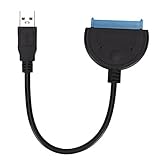 Beufee SATA-zu-USB-Adapter, Festplattenkabel, HDD-zu-USB-Adapter, SATa-Stromkabel, 25 Cm Festplattenleser, HDD-zu-USB-Adapter Für 2,5-Zoll-Festplatten-Datenübertragung