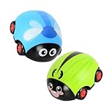 Milisten 2Stücke Rückzieh Auto für Kleinkinder Reibungsbetriebene Miniaturfahrzeuge mit Cartoon Tierdesign für und Kreative Erkundung