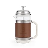 Hazel Quinn French Press Kaffeekanne, 450ml/15oz, hitzebeständiges Borosilikatglas, 304 Edelstahl, BPA-frei, leicht zu reinigen, präzise Filtration für Kaffee & Tee, ideal für Zuhause und Reisen