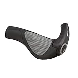 Ergon - GP2 Ergonomische Lock-on Fahrradgriffe mit Lenkerhörnchen | Regulär kompatibel | für Touring- und Mountain Bikes | Large | schwarz/grau