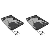 Windhager Winter-Deko-Vlieshaube Protect XXL, Kälteschutz, Frostschutz, Gartenvlies, Abdeckvlies, Hirsch-Motiv, Größe XXL, 1,4 x 2 m, anthrazit, 07397 (Packung mit 2)