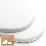 2-Pack Bio Spannbettlaken für Babybett, Kinderwagen, Stubenwagen & Wiegen - 100% Baumwolle Matratze Bezug für Mädchen, Jungen, Unisex Beistellbett (Soft White)