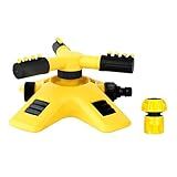 Rasensprenger,Gardena Rasensprenger,2025 Neu Rasensprenger für Gleichmäßige Bewässerung,Rasensprenger Große flächen,360° Drehbare Präzisions Düsenköpfe (Mit 4-Punkt-Schnittstelle)