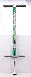 Pogo Stick Hüpf Stange Sprungstange für Kinder & Jugendliche – Modelle für 15–40 kg, 35–80 kg, 50–90 kg & 60–110 kg – Aluminium Springstock mit rutschfestem Griff & Fußtritt (Grün, 30–80 kg) TEX-04